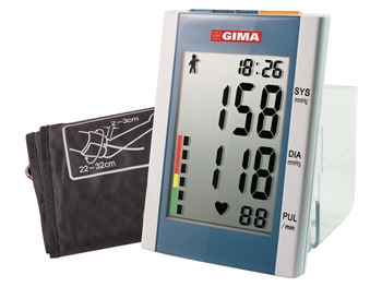 DESK ARM BLOOD PRESSURE MONITOR LD582 WITH, Extra Large cuff, CLOCK AND  AMBIENT THERMOMETER