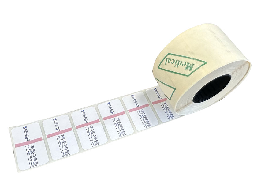 STEAM ADHESIVE LABEL 32x19mm pre labeller 35985 - DM Class I — GIMA 35986