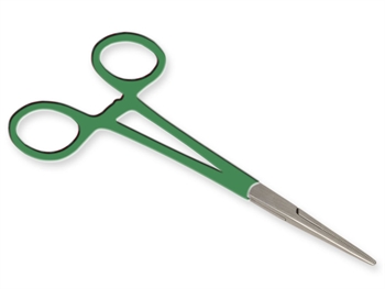 S/S ROVNÝ ARTERY KLIEŠTE - zelený ring - 16 cm