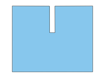 DRAPE 200x240 cm so adhesive U shape cut - sterilné