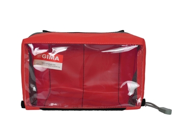 E1 OBDĹŽNIKOVÝ POUCH so window a rúčka - červený