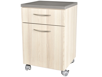 BEDSIDE STÔL SO ZÁSUVKA - streaked béžový