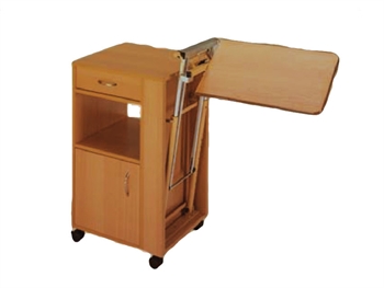 BEDSIDE STÔL - výška nastaviteľný podnos - drevo pre 27672/3