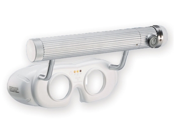 LED BATÉRIA OPERATED NYSTAGMUS SPECTACLES - biely