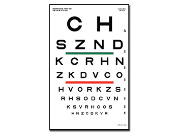 SLOAN OPTOMETRIC CHART - 6 m 23x35.5 cm