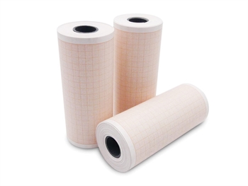 EKG termálny papier 100x20 mm x m rolka - oranžový mriežka