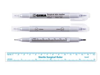 CHIRURGICKÝ SKIN MARKER - dvojitý špička 0.5 a 1.0 mm - sterilné