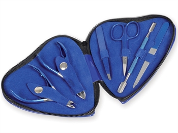 PODIATRY SRDCE SHAPE SÚPRAVA - modrý - 6 ks