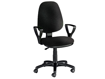 CUNEO STOLIČKA so armrest - leatherette - čierny