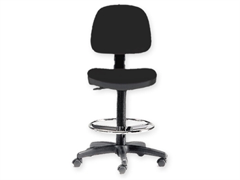 STOLIČKA so backrest a ring - čierny