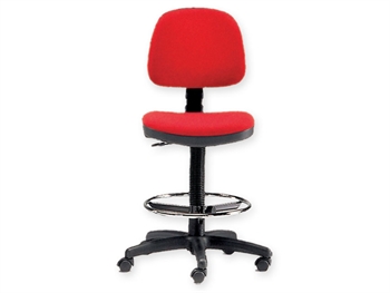 STOLIČKA so backrest a ring- červený