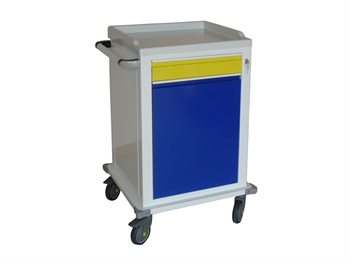 MODULAR VOZÍK lakovaný steel so 1 zásuvka + 1 shelf