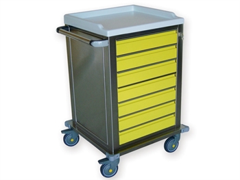 MODULAR VOZÍK stainless steel so 7 malý zásuvky