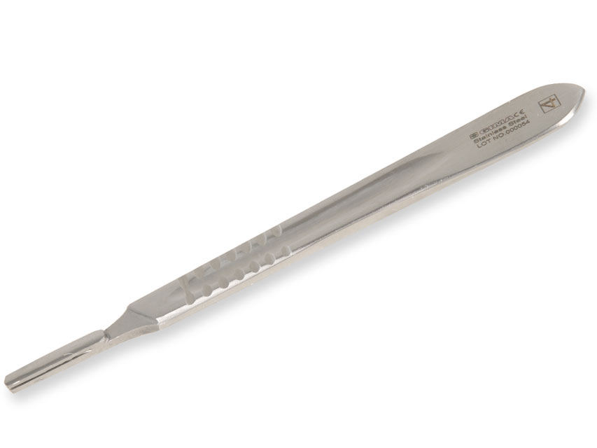 Scalpel Handle, Stainless-Steel, No. 4 with No. 22 Blade