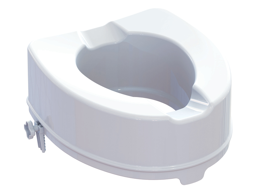 RAISED TOILET SEAT with fixing system - height 14 cm