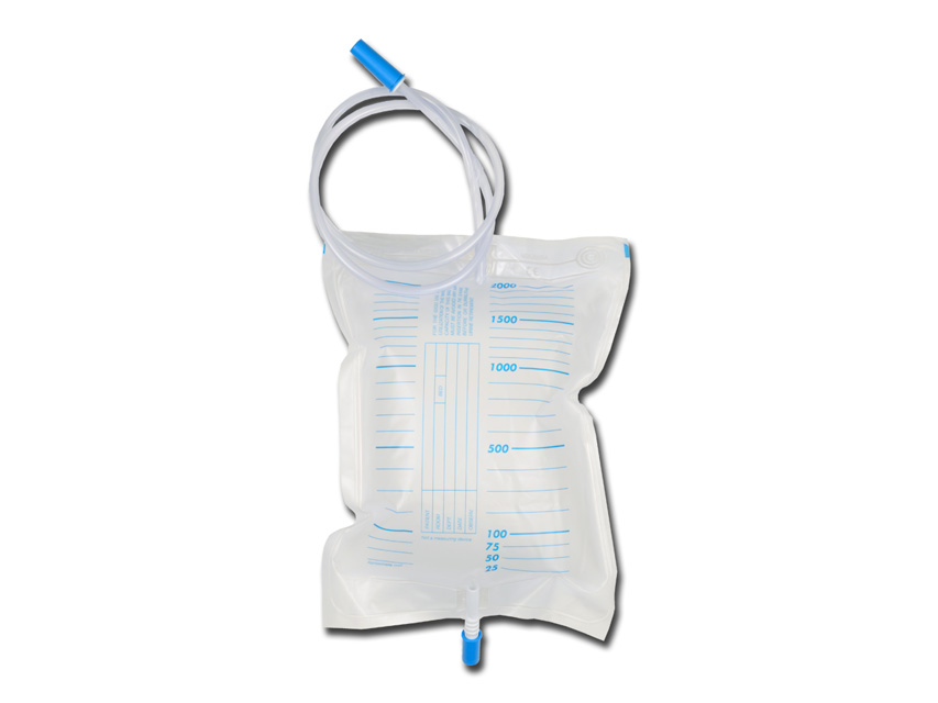 URINE BAG 2000 cc tube 90 cm with nonreturn/exaust valve