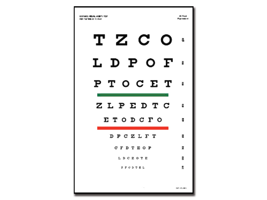 Illuminated Snellen Eye Chart, 20 ft – GoBioMed