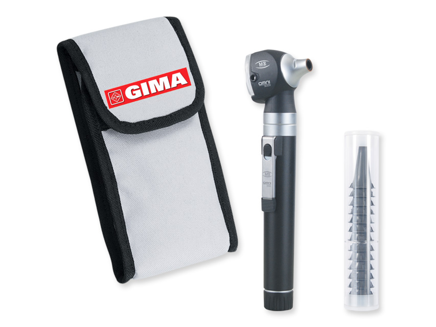 SIGMA F.O. LED OTOSCOPE 2.5V with rechargeable handle and battery - pouch -  black