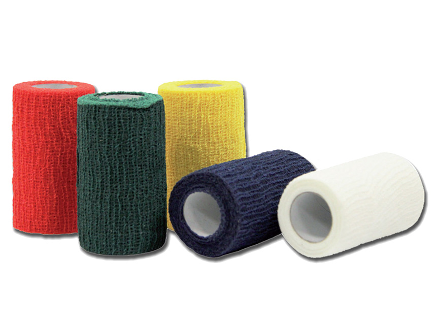 COHESIVE COLOUR BANDAGE 4 m x 6 cm red