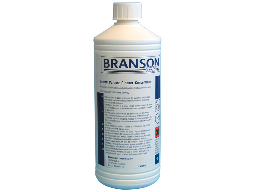 Branson General-purpose ultrasonic cleaning solution, 0.9 L (1 qt) bottle  from Cole-Parmer