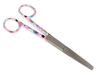 S/S STRAIGHT SCISSORS - bubbles fantasy - blunt/sharp - 14 cm