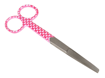 S/S STRAIGHT SCISSORS - hearts fantasy - blunt/sharp - 14 cm