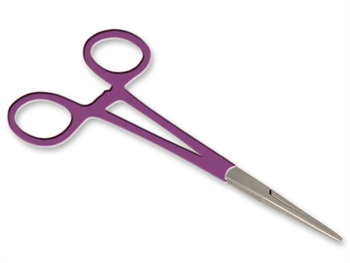 S/S STRAIGHT ARTERY FORCEPS - purple ring - 16 cm