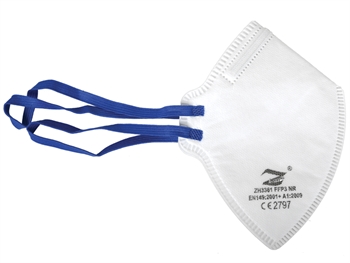 G-PRIME FFP3 FILTERING MASK - white with blue elastic band - GB,FR,IT,ES,DE