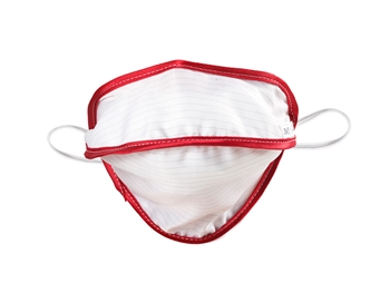 MYCROCLEAN JUNIOR/ADULT SMALL REUSABLE SURGICAL MASK - BFE 99.8% - white-red