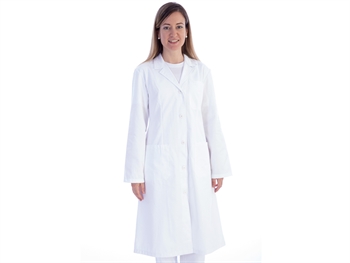 WHITE COAT - cotton/polyester - woman size L