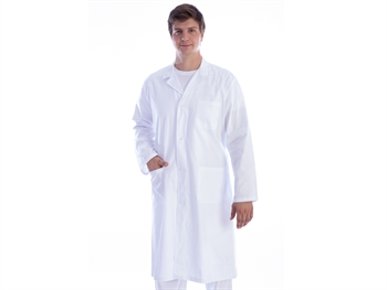 WHITE COAT - cotton/polyester - man size L