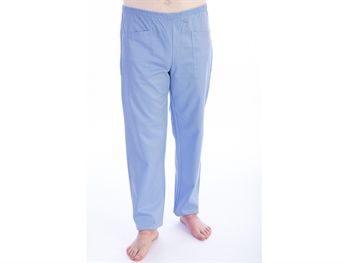 TROUSERS - cotton/polyester - unisex S light blue