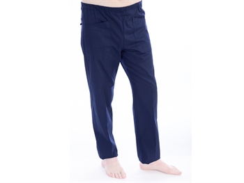 TROUSERS - cotton/polyester - unisex L navy blue
