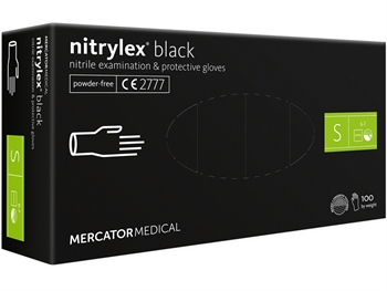 NITRYLEX BLACK NITRILE GLOVES - small