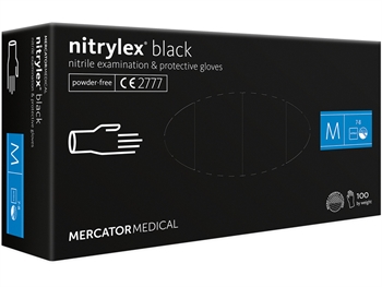 NITRYLEX BLACK NITRILE GLOVES - medium