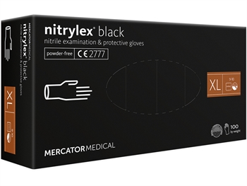 NITRYLEX BLACK NITRILE GLOVES - extra large