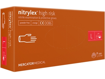 NITRYLEX ORANGE NITRILE GLOVES - large