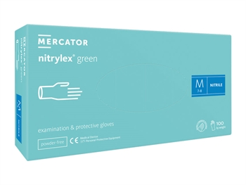 NITRYLEX LIGHT GREEN NITRILE GLOVES - medium