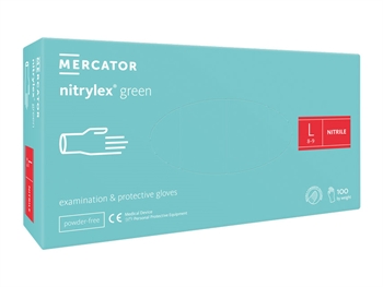 NITRYLEX LIGHT GREEN NITRILE GLOVES - large