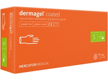 DERMAGEL LATEX GLOVES - POWDER FREE - small