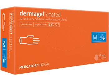 DERMAGEL LATEX GLOVES - POWDER FREE - medium