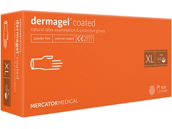 DERMAGEL LATEX GLOVES - POWDER FREE - extra large