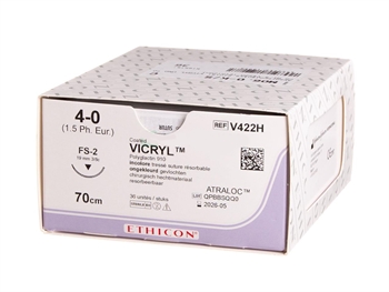 ETHICON VICRYL ABSORBABLE SUTURES - gauge 3/0 needle 24 mm