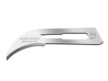 SWANN-MORTON CARBON STEEL BLADES N. 12 - sterile