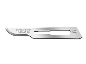 SWANN-MORTON CARBON STEEL BLADES N. 15 - sterile