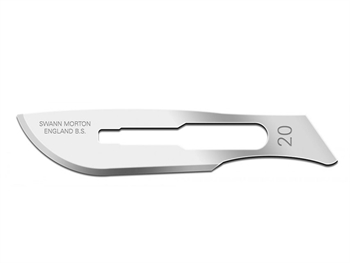 SWANN-MORTON CARBON STEEL BLADES N. 20 - sterile