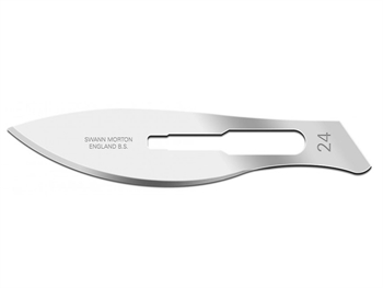 SWANN-MORTON CARBON STEEL BLADES N. 24 - sterile