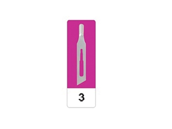 GIMA CARBON STEEL GOUGE BLADES N 3 - sterile