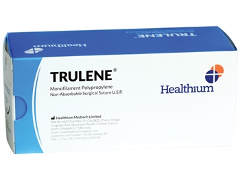 TRULENE NON ABSORB. SUTURE gauge 3/0 circle straight needle 60 mm - 70 cm - blue