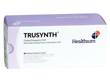 TRUSYNTH ABSORB. SUTURE gauge 4/0 circle 1/2 needle 19mm - 75cm - violet